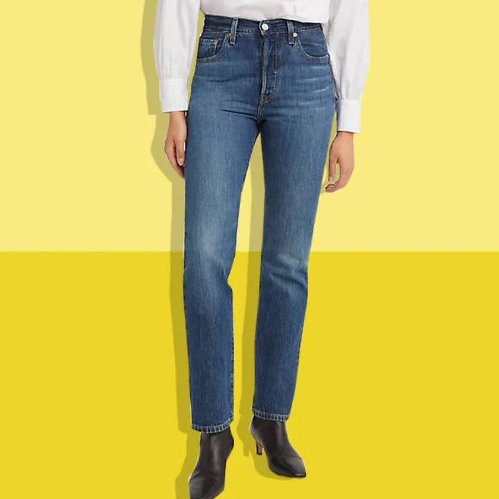 Levi 501 T original fit stretch button fly jeans NWT